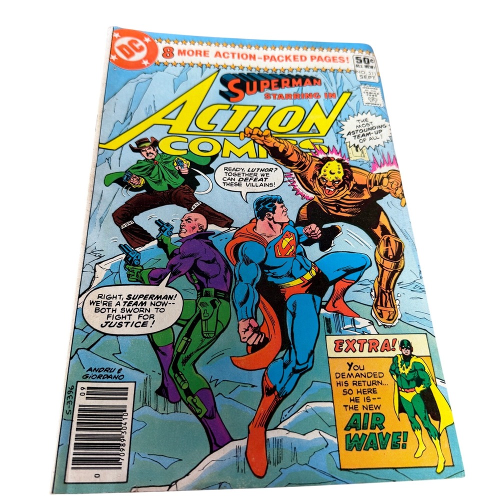 DC Action Comics #511 Superman Lex Luthor‎ Air Wave Bronze Age Comic Book 1980